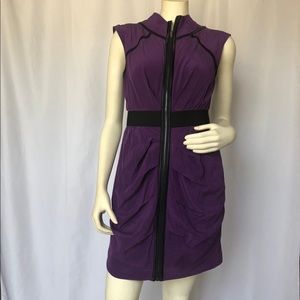 Plum and Black Accented Dress with Rouging